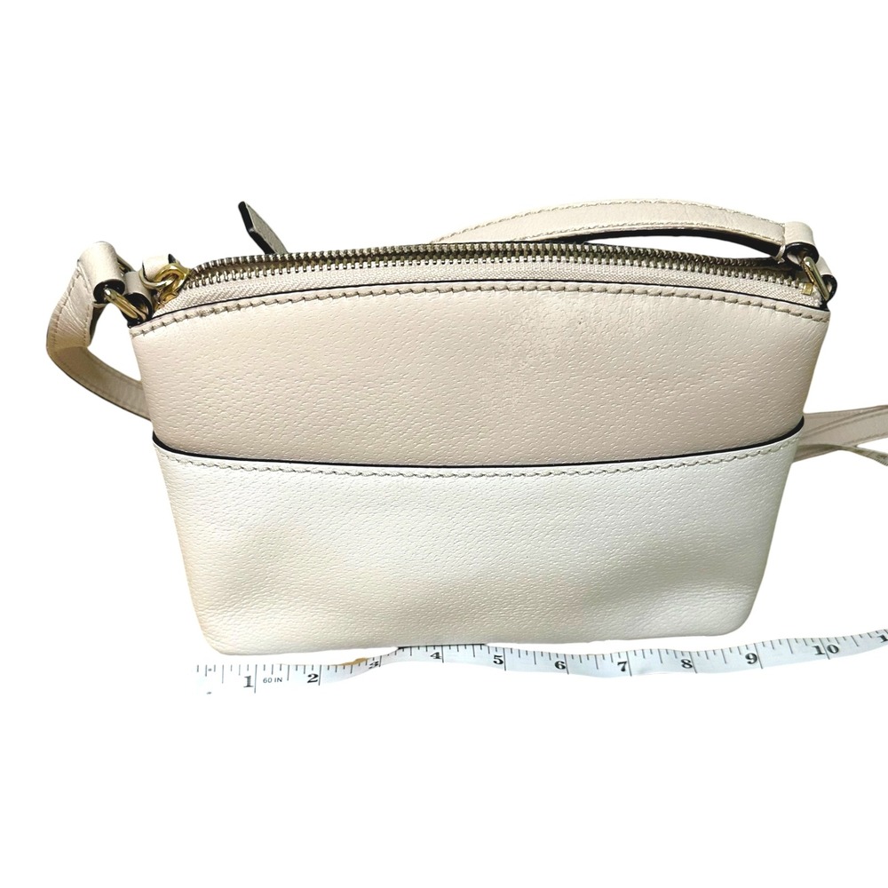 Kate Spade Millie Grove Street Leather Crossbody Bag Colorblock Beige & Cream - Picture 16 of 16